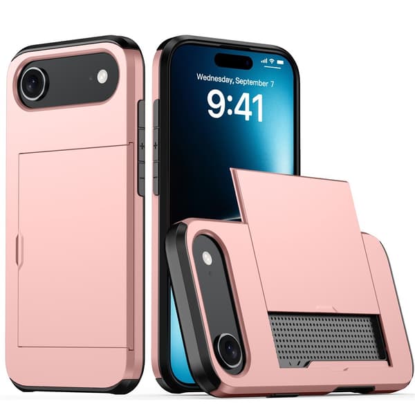 Fodral för iPhone 17 Kortplats Roséguld Noz27416