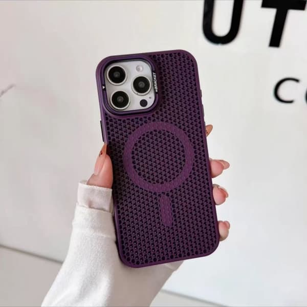 Etui til iPhone 15 Plus Frostet Magnetisk Stativ Linsedetalj Ventilert Noz31913