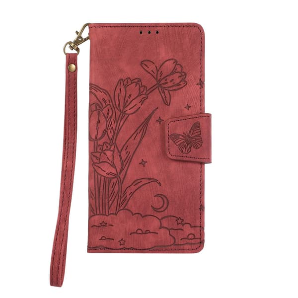 Kotelo iPhone 13PROMAX Claret Flip Strap -puhelimelle