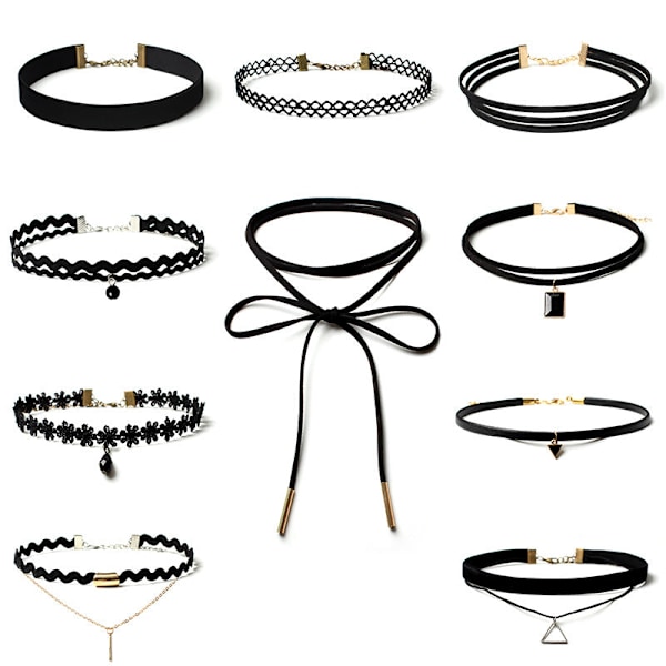 Dame falsk krage Avtakbar halv DIY Ornament Choker /Halskjede 221