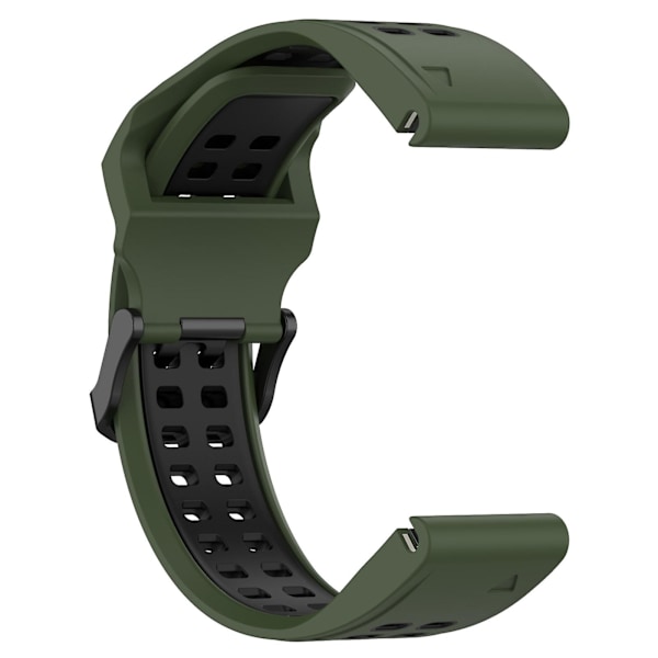 Armygrønn Svart Armygrønn Svart 26mm Tofarget Silikonreim kompatibel med Garmin Fenix 6X