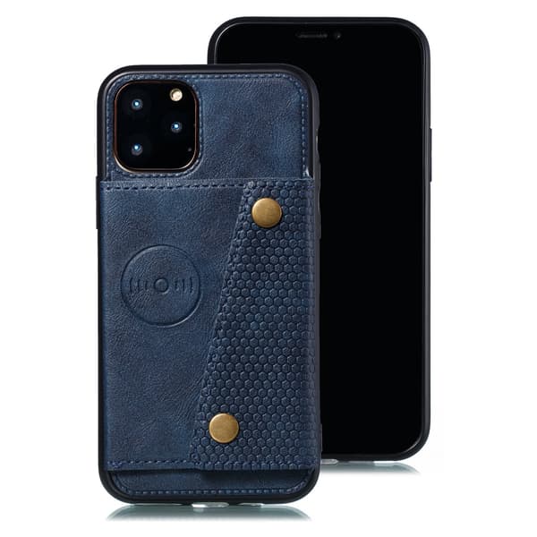 Etui til iPhone 16 Plus Blå Wallet med Kortholder Fuld Kropsdækning