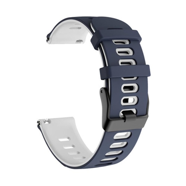 Mørkeblå Hvid Mørkeblå Hvid 22mm Silikonerem kompatibel med Huawei Watch Gt2 46mm kompatibel med Huawei Watch Gt2 46mm