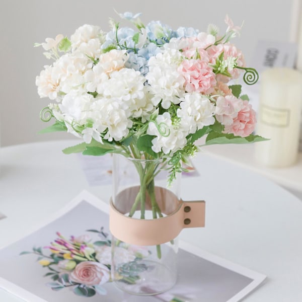 Kunstig Blomst Dekorativ Iøynefallende Flerfarget Lettstelt Falske Hortensia Bryllupstilbehør