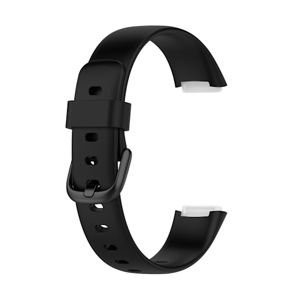 Musta Musta yhteensopiva Fitbit Luxe silikoni kellon ranneke, Koko:l L