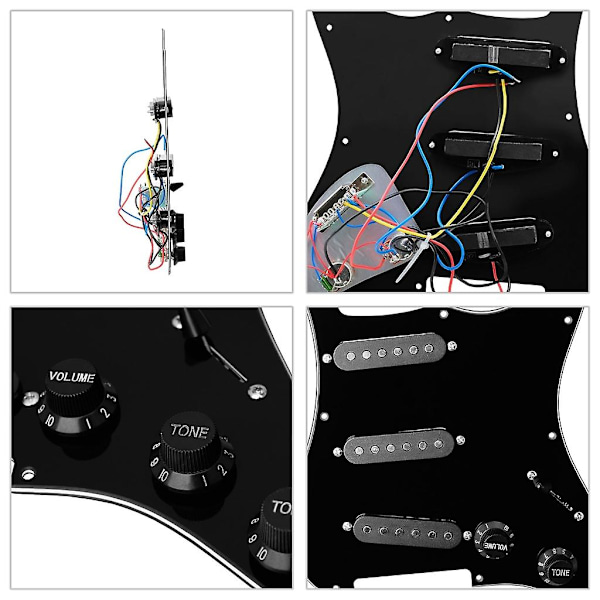 Single-Coil Pickup Formonteret Pickguard Elektrisk Guitar Slagplade White