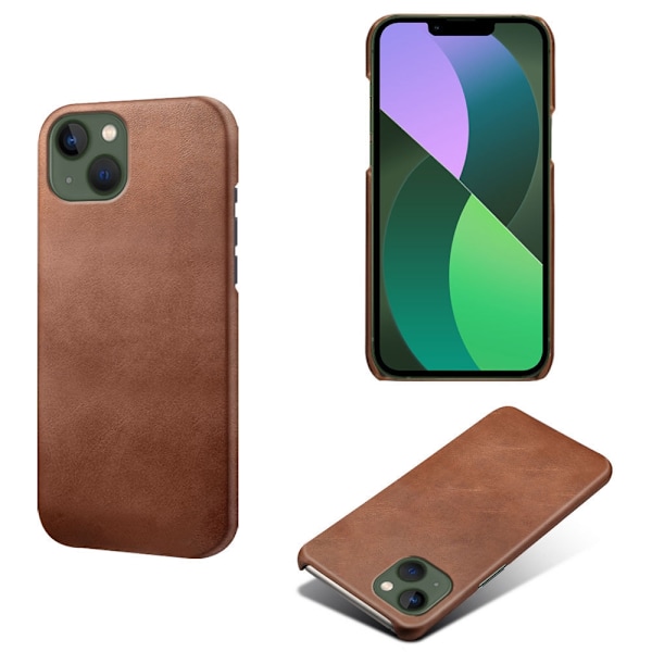 Etui til iPhone iPhone 16plus brun lædertekstur kalveskind