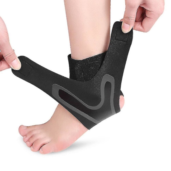 Nytt fotledsstöd och skydd som används för att fixera fotleden (vänster)