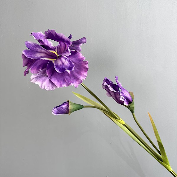 Iris Kunstig Blomst Alice Falsk Blomst Enkelt Stilk Bryllupsdekoration Alice Iris Purple