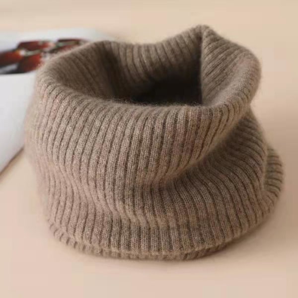 Naisten tekoviulus irrotettava puoli huivi miesten talvella paksuuntuva Brown scarf