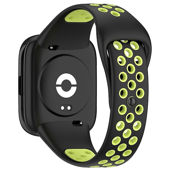 Sort Lime Sort Lime Silikone Urrem kompatibel med Redmi Watch 3 Lite / Watch 3 Active