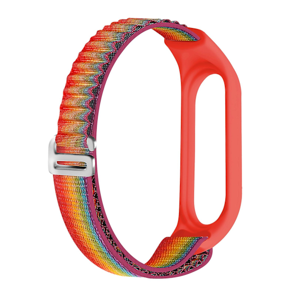 Rainbow Rainbow Nylon Loop Klokkereim kompatibel med Xiaomi Mi Band 3 / 4 / 5 / 6 / 7