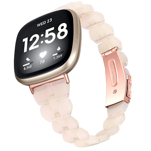 Hartsband i resin kompatibelt med Fitbit Versa 4 / Sense 2 kompatibelt med Fitbit Versa 4 / Sense 2