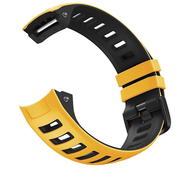 Gul Sort Gul Sort kompatibel med Garmin Instinct Silikone Urrem