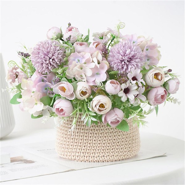 1 stk. Kunstig Blomst Fotografi Rekvisitt Bryllupsfest Hjemmekontor Blomsterdekor Champagne White