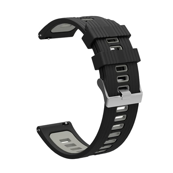 Sort Grå Sort Grå Silikone Urrem kompatibel med Huawei Watch Gt 3 42mm