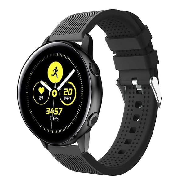 Sort Sort Silikone Armbånds Urrem kompatibel med Garmin Vivoactive 3