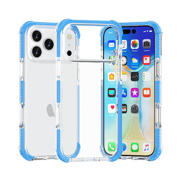Etui til iPhone 16 Hard Corners Klar Himmelblå