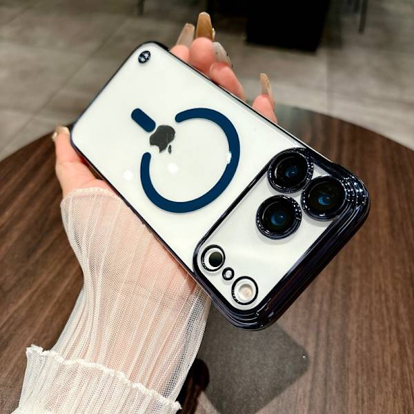 Kotelo iPhone 16 E Clear Magnetic Slim Profile Clear Blue