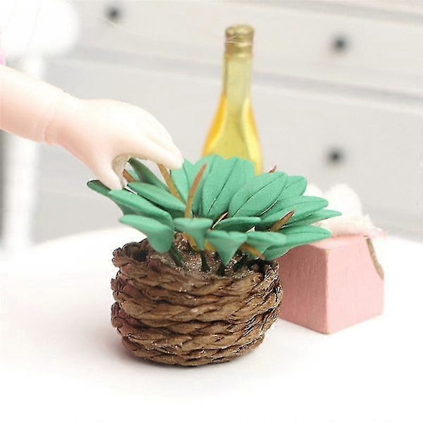 1/12 Miniatyyrikukkien simulointi Mini riippukori saviruukku tarvikkeet