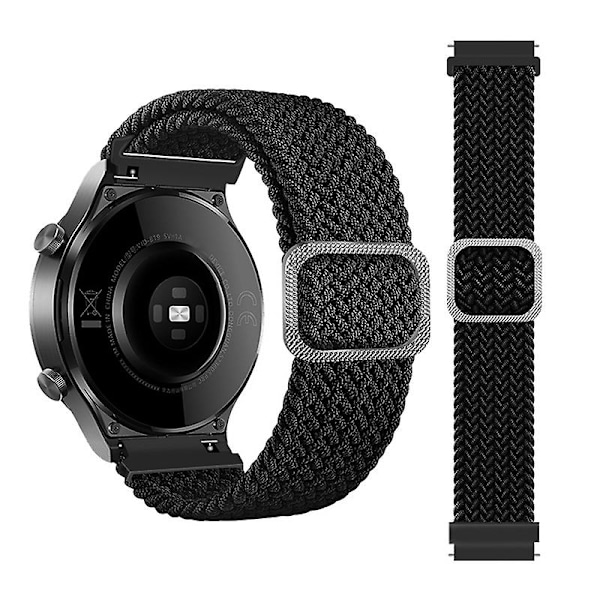 Sort Sort kompatibel med Samsung Galaxy Watch Active2 40mm Nylon Urrem