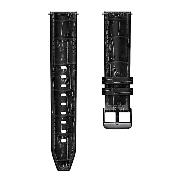 Svart Svart Bambuled Textur Silikonläder Klockarmband