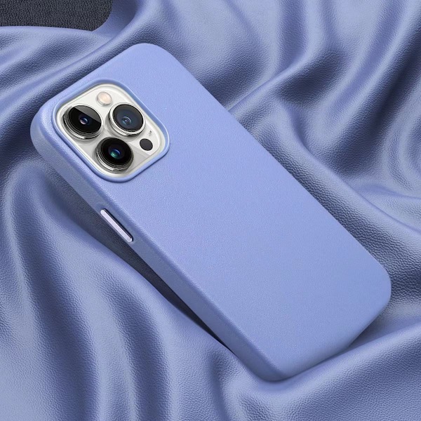 Kotelo iPhone 15 Pro Max -puhelimelle, magneettinen Wisteria-nahkainen, magneettinen virallinen