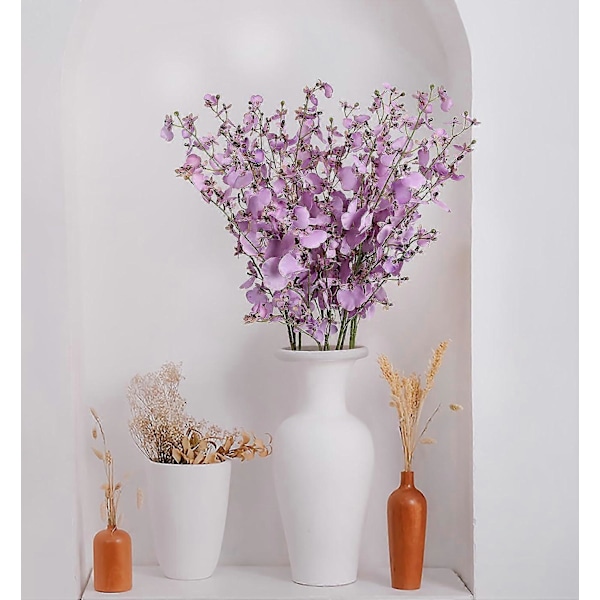 Kunstige orkideblomster, 10 stk. (Hver 94 cm) Falske orkideer Kunstige orkideer Purple