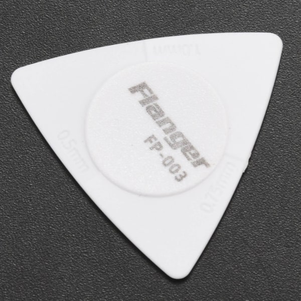 Nya Flanger 10 st Triangel-gitarrplockar 1,0 0,75 0,5 Mm i PC + Abs Vit