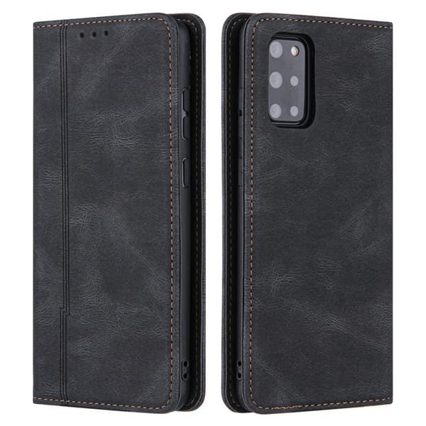 Etui til iPhone 13 sort Soft-Touch Flip Wallet med kortholder