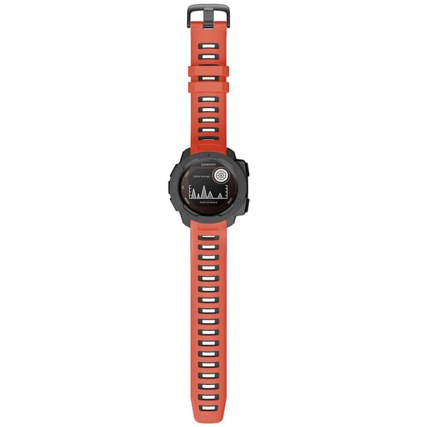 Rød Sort Rød Sort kompatibel med Garmin Instinct Silikone Urrem