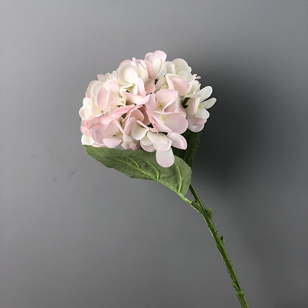 Kunstig Hortensia DIY Bryllupsblomst Veggdekor Falske Blomsterrekvisitter White