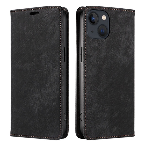 Etui til iPhone 16 sort magnetisk flip
