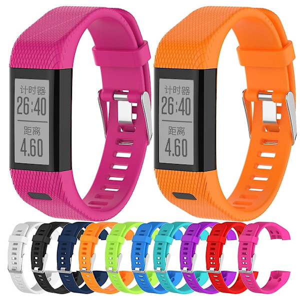 Mörkblått silikonarmband kompatibelt med Garmin Vivosmart Hr+
