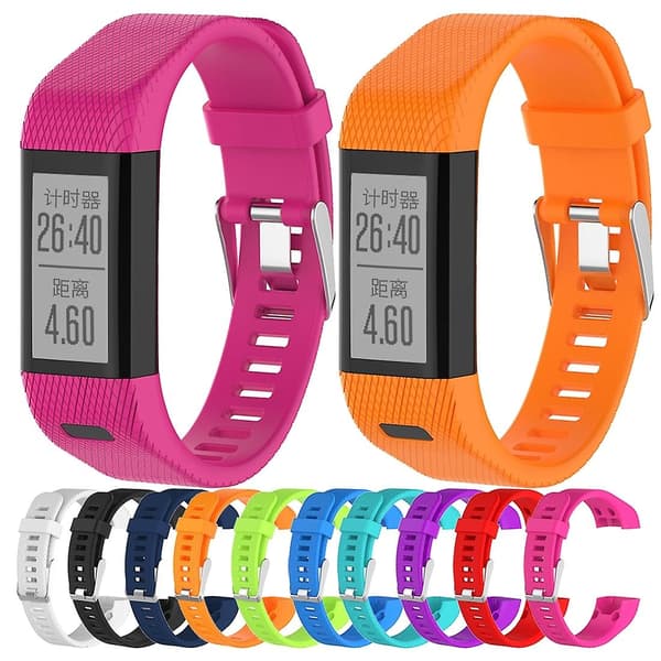Sort Sort Silikone Urrem kompatibel med Garmin Vivosmart Hr+
