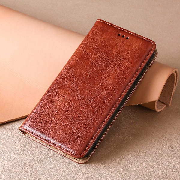 Etui til iPhone 13 Pro Max Business Brun Wallet med Kortholder Stand Flip