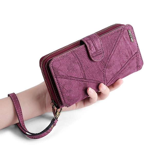 Etui til iPhone 15plus Vinrød Wallet med Kortholder Flip