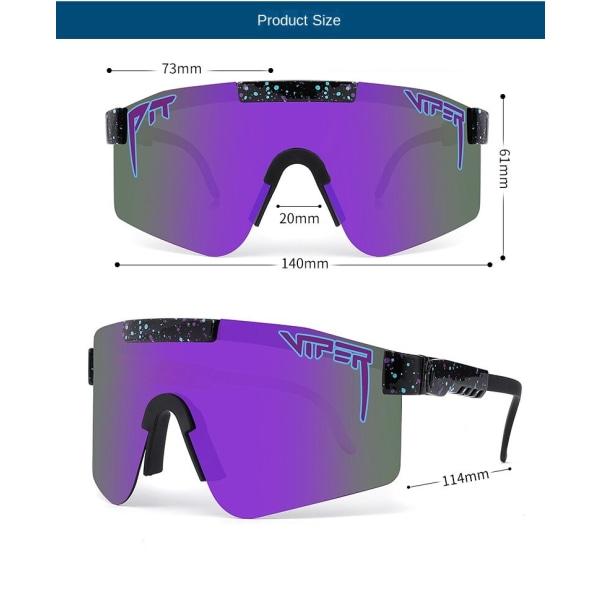 Cykelsolglasögon Färgglada solskydd galvanisering Real Film Polarized Solglasögon Sportglasögon C02