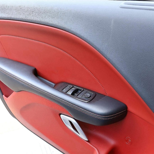 Ny fönsterhissbrytare-knapppaneltrim kompatibel med Challenger 2015-2020 (svart)