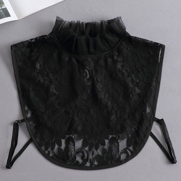Dame falsk krage Avtakbar Multi-funksjonell skjorte Decora Fairy mesh (black)