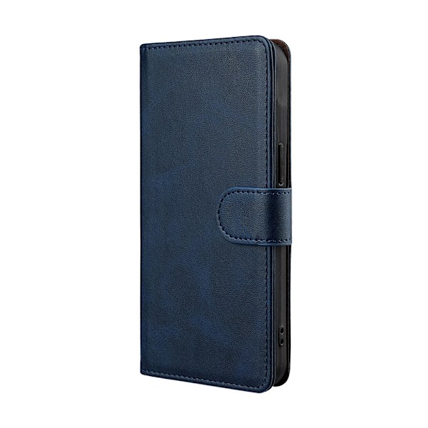 Etui til iPhone 14 Pro Max blått klassisk flip-deksel