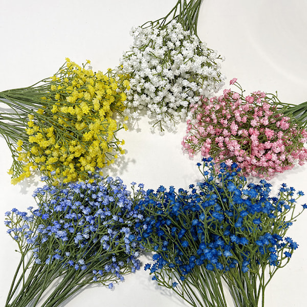 Blød Gel Simulation Gypsophila Kunstige Blomster Bryllup Hjemmeindretning White