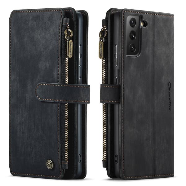 Etui til iPhone 13 Mini sort Flip Wallet med kortholder magnetisk