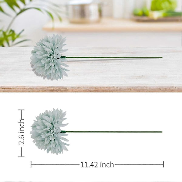 10 kpl Silkki Krysanteemi Pallo Kimput Hortensia Häihin Blue