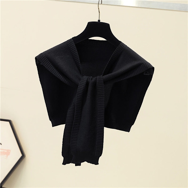 Dame falsk krage Avtakbar halv Ren farge Allsidig La Black Average size