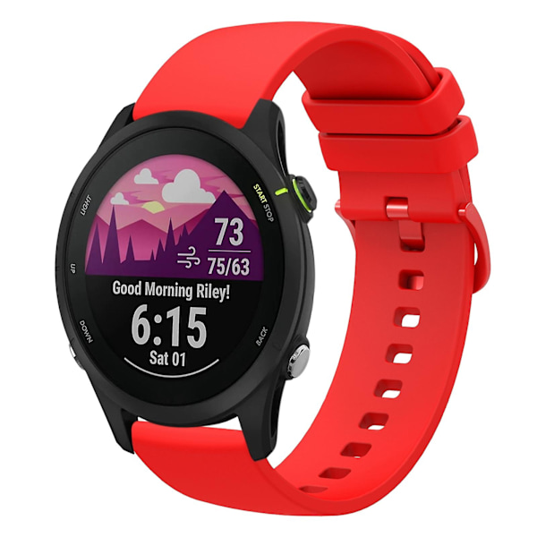 Rött rött silikonarmband kompatibelt med Garmin kompatibelt med erunner 255s
