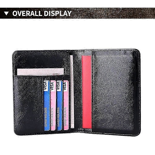 Tp-8296 RFID Pas Holder Multifunktionel Ægte Læder Rejse Pung Med Kortlommer Billet Po Coffee