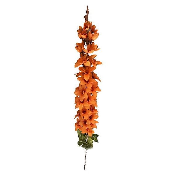 1 Gren Konstgjord Blomma Ingen Vattning Lättviktig Falsk Lång Stjälk Riddarsporre Simuleringsblomma Heminredning för Kontor Red Orange