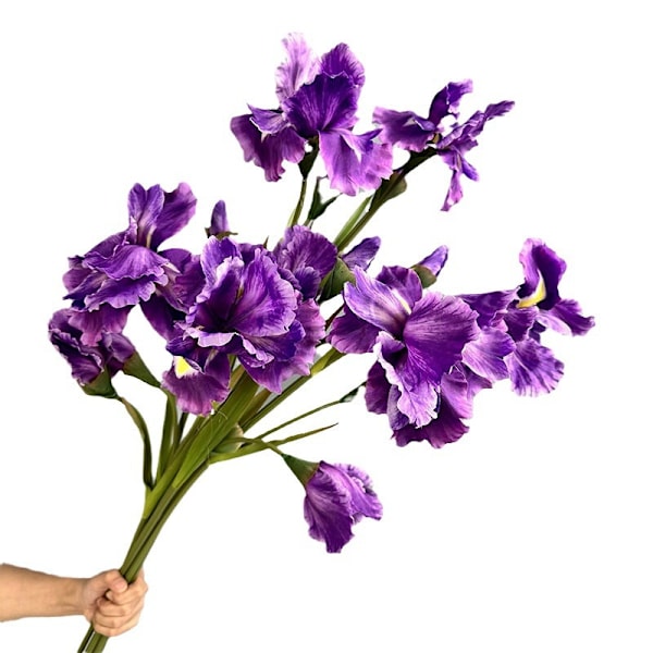 Iris Kunstig Blomst Alice Falsk Blomst Enkelt Stilk Bryllupsdekoration Alice Iris Purple