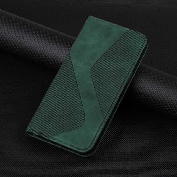 Etui til iPhone 15 grøn pung med kortholder flip pung
